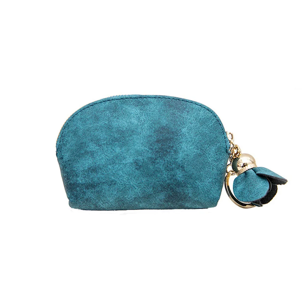 

Women Mini Coin Purse Small Wallet Suede Credit Card ID Holder Key Ring Organizer Ladies Change Clutch Bags Zipper Luxury Purse