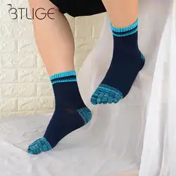 Мужские хлопковые носки с пятью пальцами дышащие хлопковые носки без пятки спортивные беговые носки для экипажа Осень-Зима теплые мужские