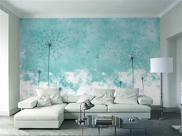 3d behang foto behang custom muurschildering woonkamer blauw ... 3d behang foto behang custom muurschildering woonkamer blauw ...