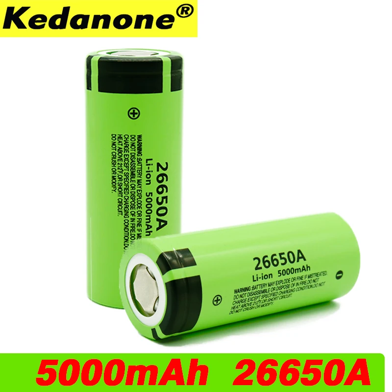 100% Оригинальный 26650 Аккумулятор для Panasonic 26650A 3 7 V 5000mAh высокой емкости