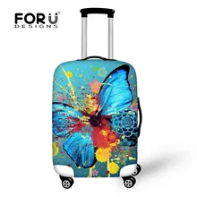 FORUDESIGNS Bagages Couverture Belle Papillon Imprimer Voyage Accessoires pour 18-30 pouce Voyage Cas Valise De Protection Contre La Poussière Couvre