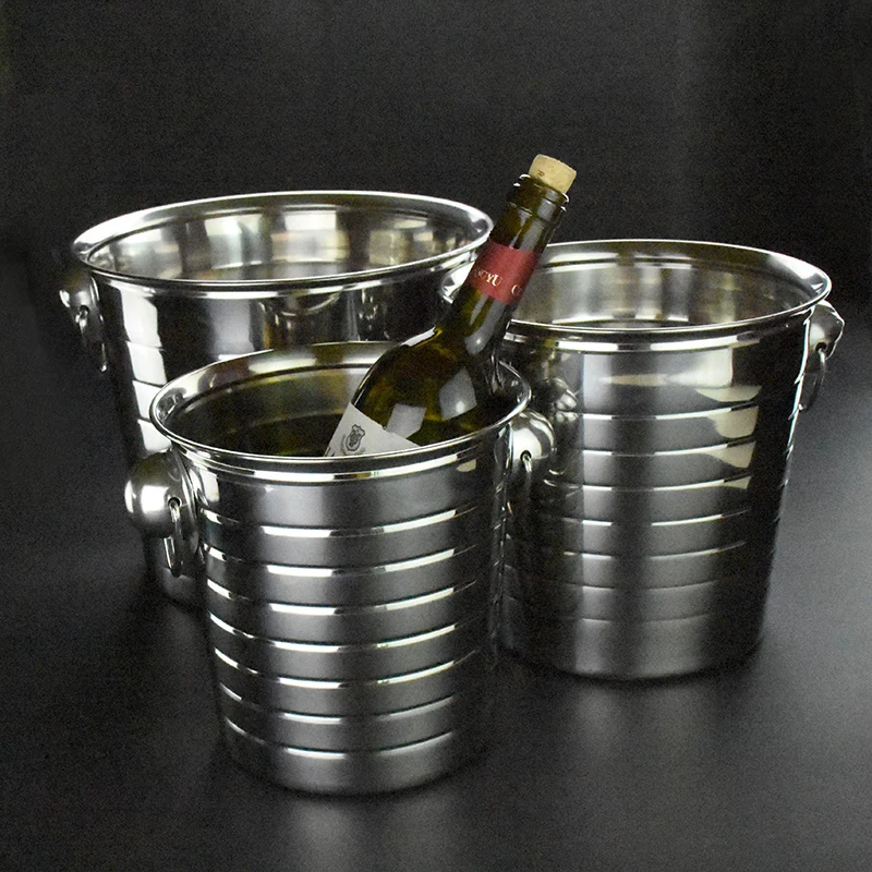 2 stainless steel ice bucket bar champagne of red wine barrel cask keg