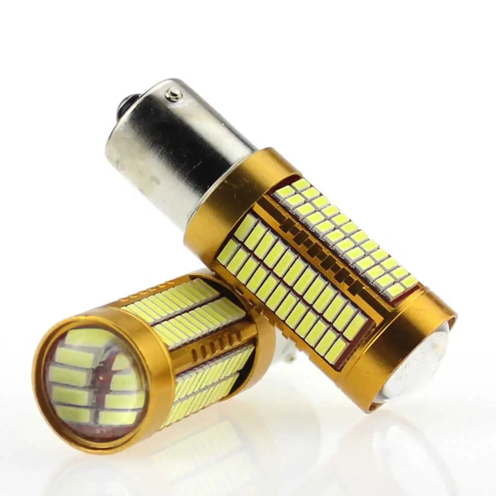 Car LED Brake Lights Bulbs 1156/BA15S 1157/BA15S 6000K White 4014