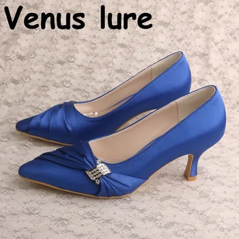 

Low Heeled Shoes for Women Closed Toe Silver Bridesmaid Shoes Handmade