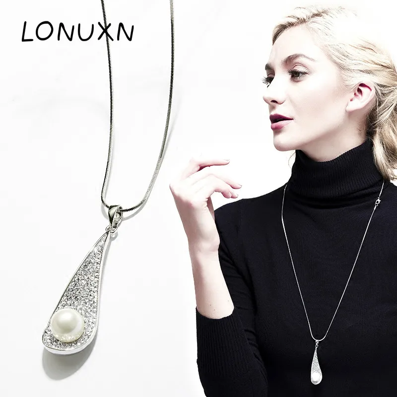 

High quality 925 sterling silver Natural freshwater pearl leaf shell pendant girls gift necklace with chain Jewelry For Women