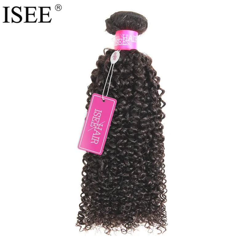 ISEE Mongolian Kinky Curly Virgin font b Hair b font Extension Unprocessed font b Human b