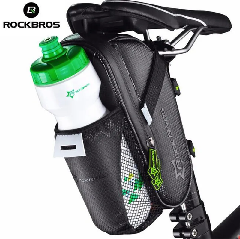 

ROCKBROS Bicycle Bike Rear Bag Rainproof Nylon Bike Saddle Bag Outdoor Cycling Mountain Bike Back Seat Tail Pouch Package