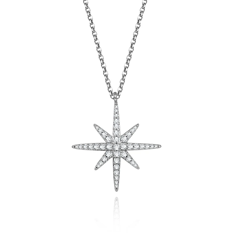 

2019 Captain Marvel 925 Sterling Silver Snowflake Pendant Necklaces for Women Fashion Jewelry Valentine's Day Gift