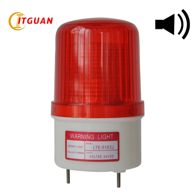 Industrial de Alta Qualidade de Som Lâmpada de Emergência Luz de Alarme com Sinal Piscando Estroboscópica Sirene Sonoro 90db Lte-5103j Led Luz