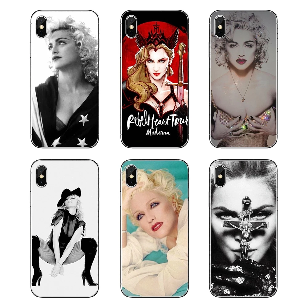 

For Samsung Galaxy Note 8 9 S9 S10 A8 A9 Star Lite Plus A6S A9S Rebel Heart USA Sexy Lady Madonna Transparent Soft Cases Covers