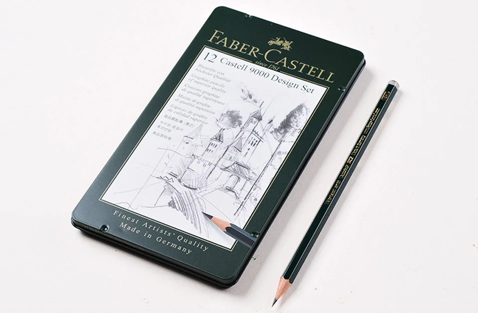 Faber Castell графитный карандаш 9000 6/12 шт. Олова дизайн лучших художников качества черный Цветной деревянный мультфильм рисования карандаш