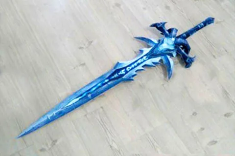 3D бумажная модель Lich King Arthas FrostMourne меч оружие готовая длина 1,2 м