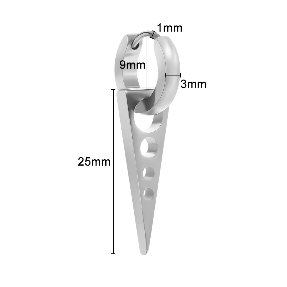 1 пара панк черная серьга для мужчин женщин маленькая серьга-кольцо с подвеской серьги с подвеской-треугольником ювелирные изделия
