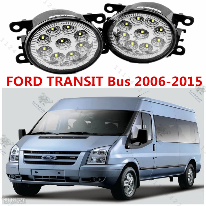 

1set LED fog daytime running lights highlighted bulb for FORD TRANSIT Bus 2006-2015 revised Front bumper fog lamps car styling