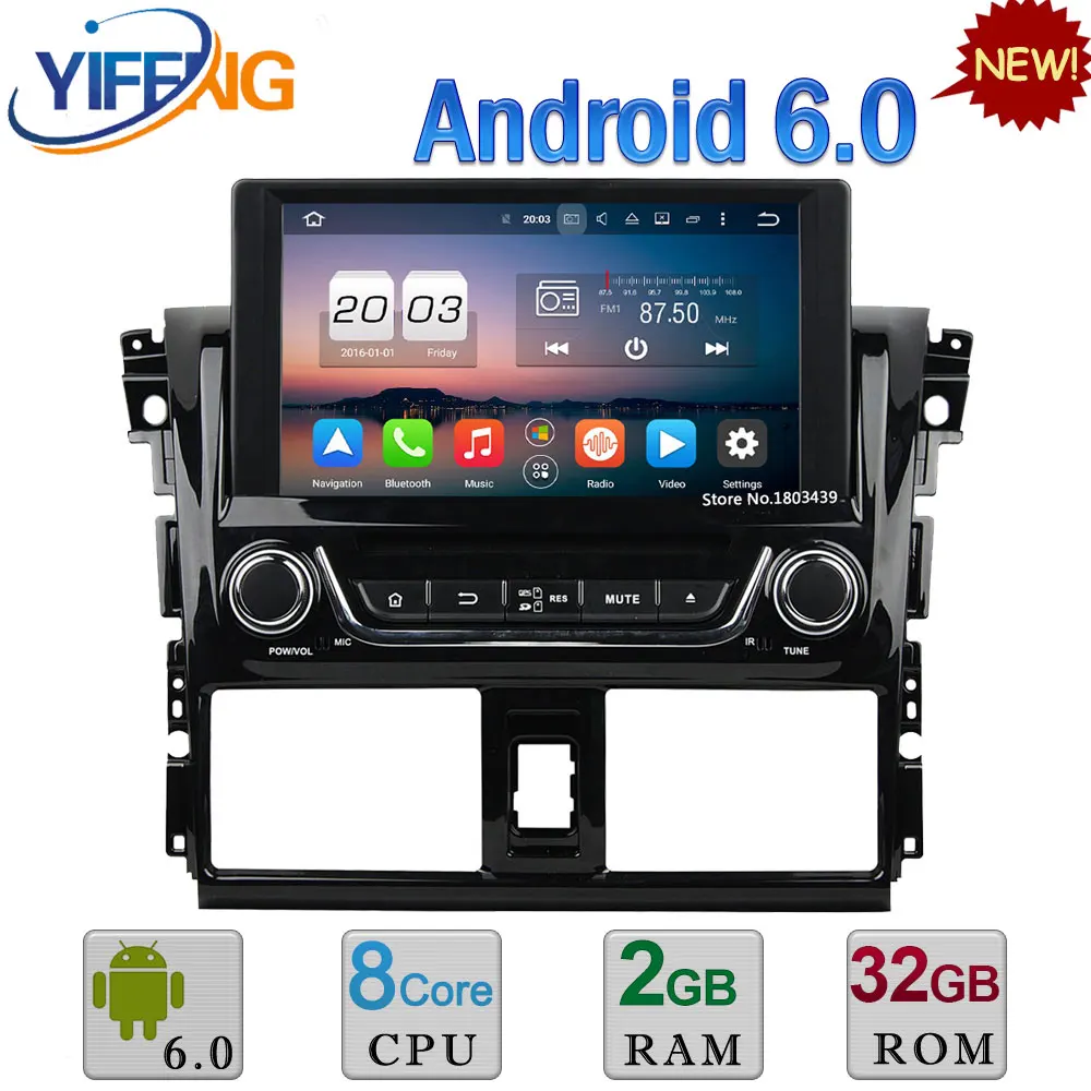 8 32GB ROM Octa Core WIFI Android 6 0 2GB RAM 3G 4G DAB RDS font