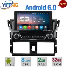 8″ 32GB ROM Octa Core WIFI Android 6.0 2GB RAM 3G/4G DAB+ RDS Car DVD Multimedia Player Radio Stereo For Toyota Yaris 2014 2015