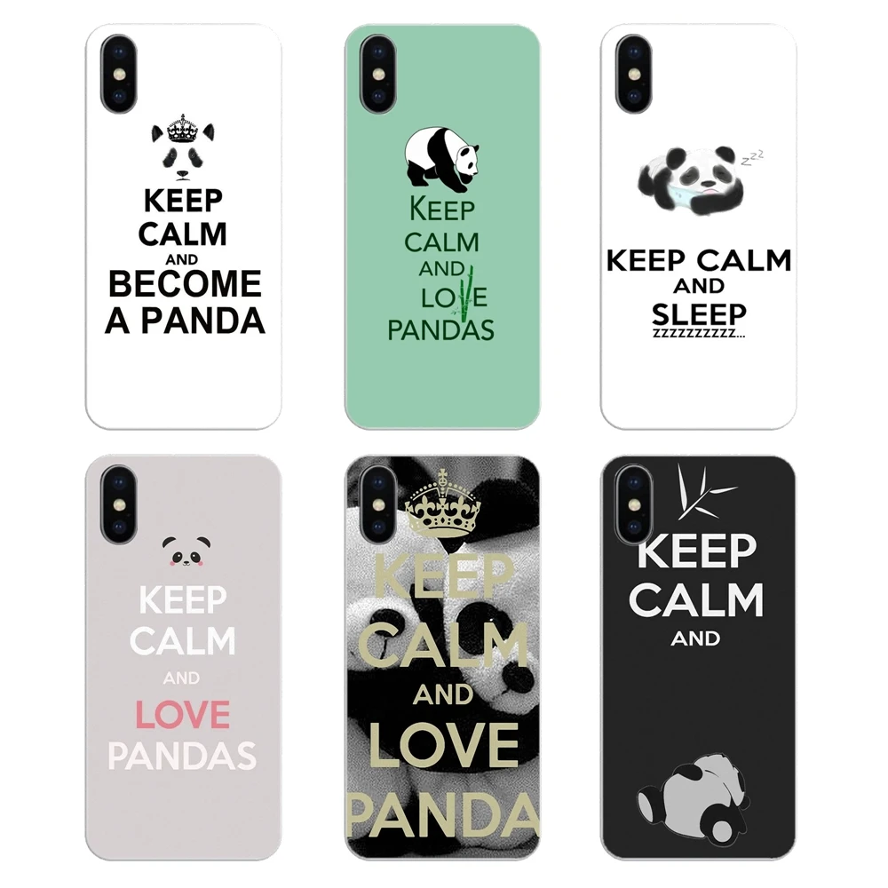For Samsung Galaxy Note 8 9 S9 S10 A8 A9 Star Lite Plus A6S A9S Soft Transparent Shell Covers Keep Calm And Love Pandas Quote |