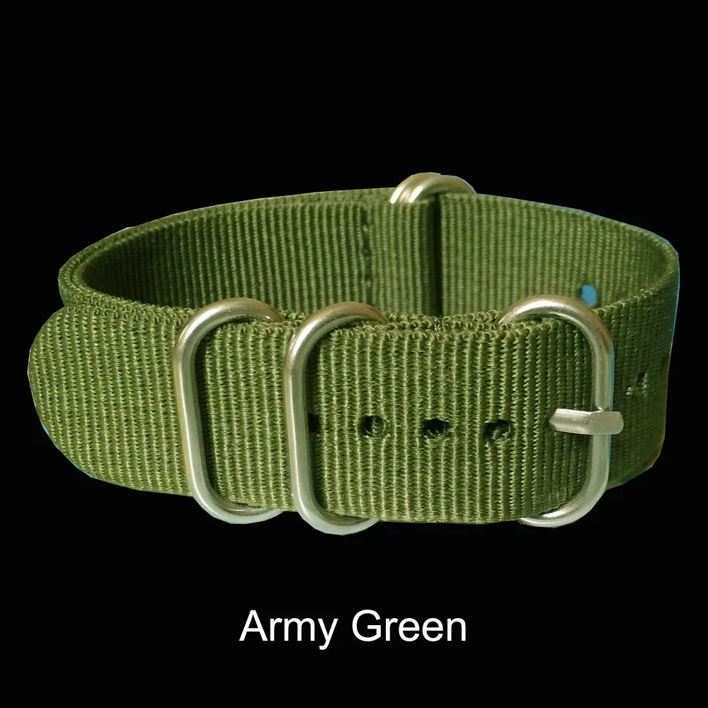 Новый Военная Униформа ретро оптовая продажа 18 мм Зеленый Army Sports зулу ткань нейлон ремешок 5 Кольца Группы Пряжка ремня 18 мм
