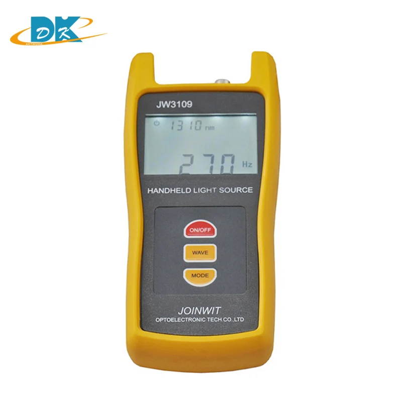 

Handheld JW3109 Optical Light Source Wavelengths 1310/1550 Fiber Red light source FTTH Fiber Tester