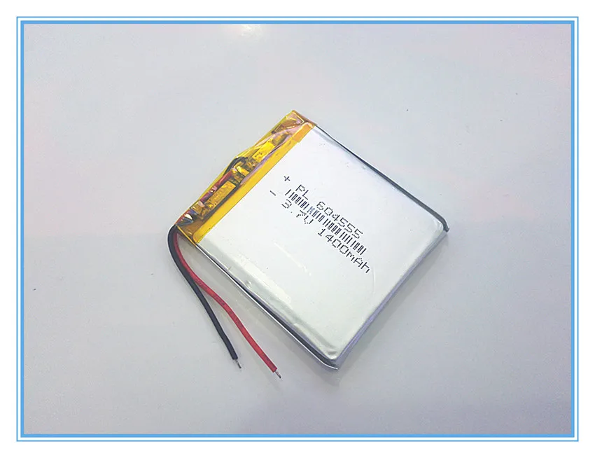 3,7 V, 1400 mAH, [604555] PLIB; полимерный литий-ионный/литий-ионный аккумулятор для DVR, gps, mp3, mp4, сотового телефона, динамика