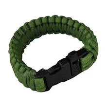 Открытый путешествия Кемпинг тонкая синяя линия Черный Плетеный переплетенный пластик Пряжка Паракорд выживания браслет