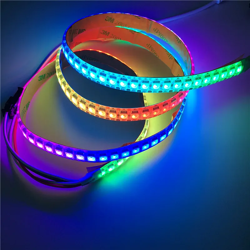 WS2812B DC 5 В Светодиодная лента RGB 50 см 1 м 2 3 4 30/60/144 светодиодов смарт адресуемых