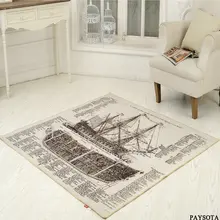 Ретро-ковер Ностальгический газетный корабль ковер зал ковер для прихожей