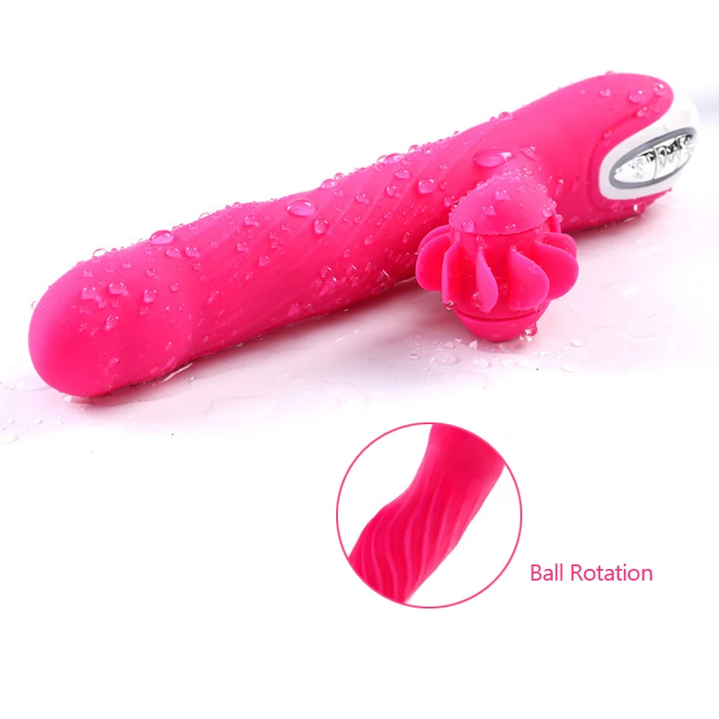 Oral Rotation Vibrator Tongue Clitoris Stimulation Ball Rotation Vagina Massager font b Dildo b font SexToys