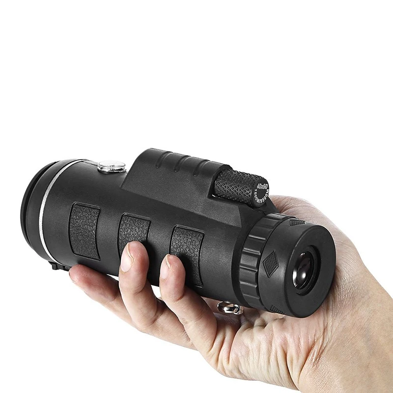 40X60 зум HD двойной для фокуса оптическая Призма монокулярный телескоп объектив со штативом зажим для смартфонов фотография регулируемый
