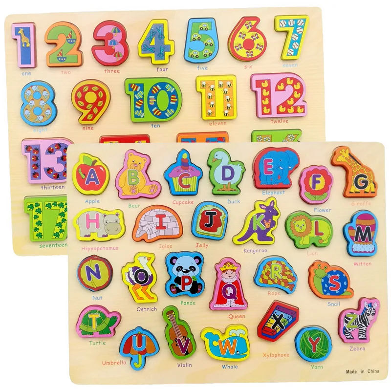 New Arrival Baby Toys 12Pcs Cartoon Animal/Vehicle Jigsaw Puzzle Have Reference Photo Wooden Toys Kids Educational Learning Gift