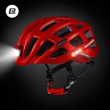 Rockbros Cycling Helmet Night Safety Light Bicycle Helmet Ultralight MTB Mountain Road Bike Helmet Men Women Capacete Ciclismo