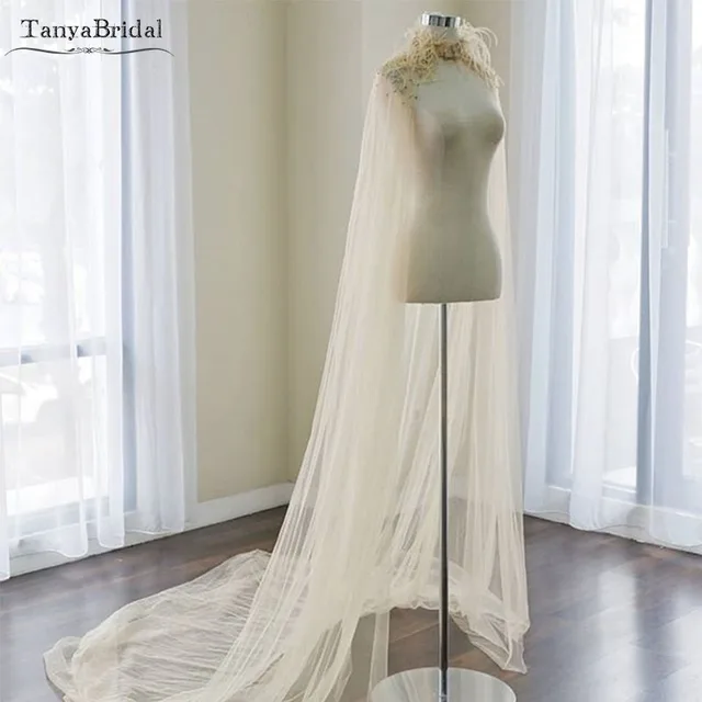 lace tulle wedding wrap