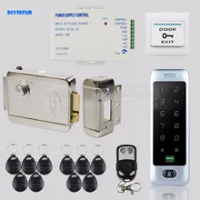 DIYSECUR Electric Lock RFID Reader Touch Panel Password Keypad Door Access Control Security System Kit C40