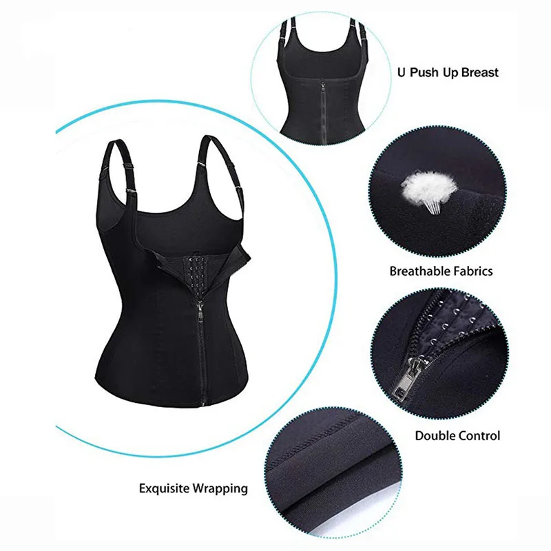 Women Vest Waist Trainer Women's Body Slimming Trimmer Corset Workout Thermo Push Up Trainer