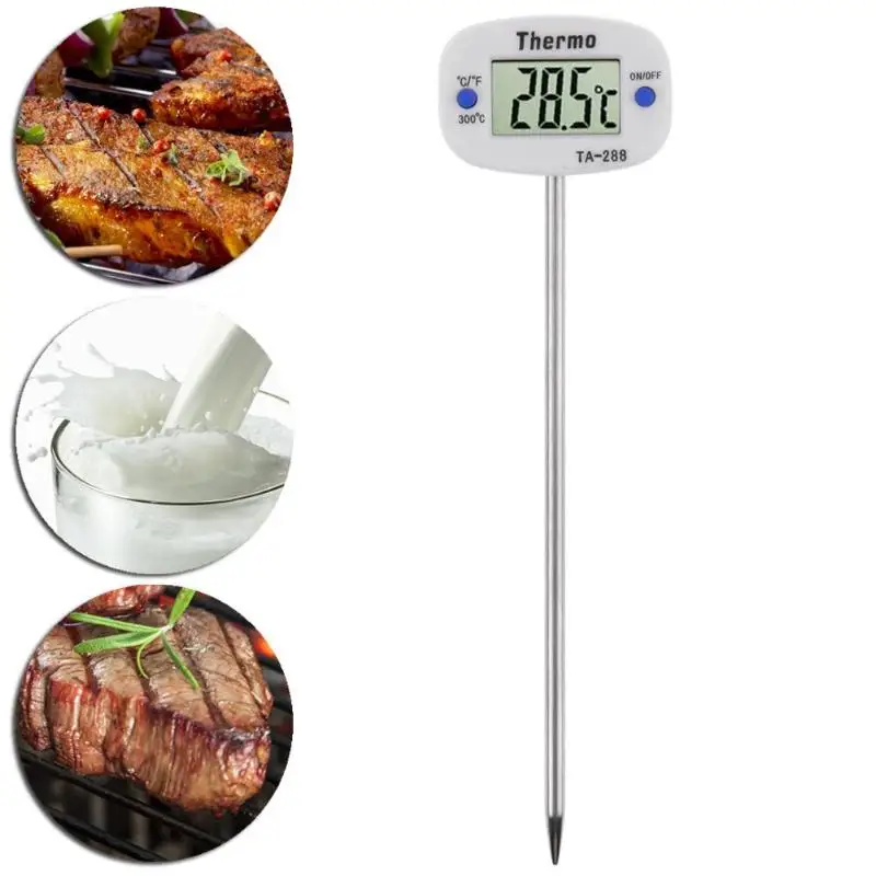

Large LCD Digital Thermometer for Oven Display Probe Food Thermometer Timer Cooking Kitchen BBQ Meat Kitchen Supplies