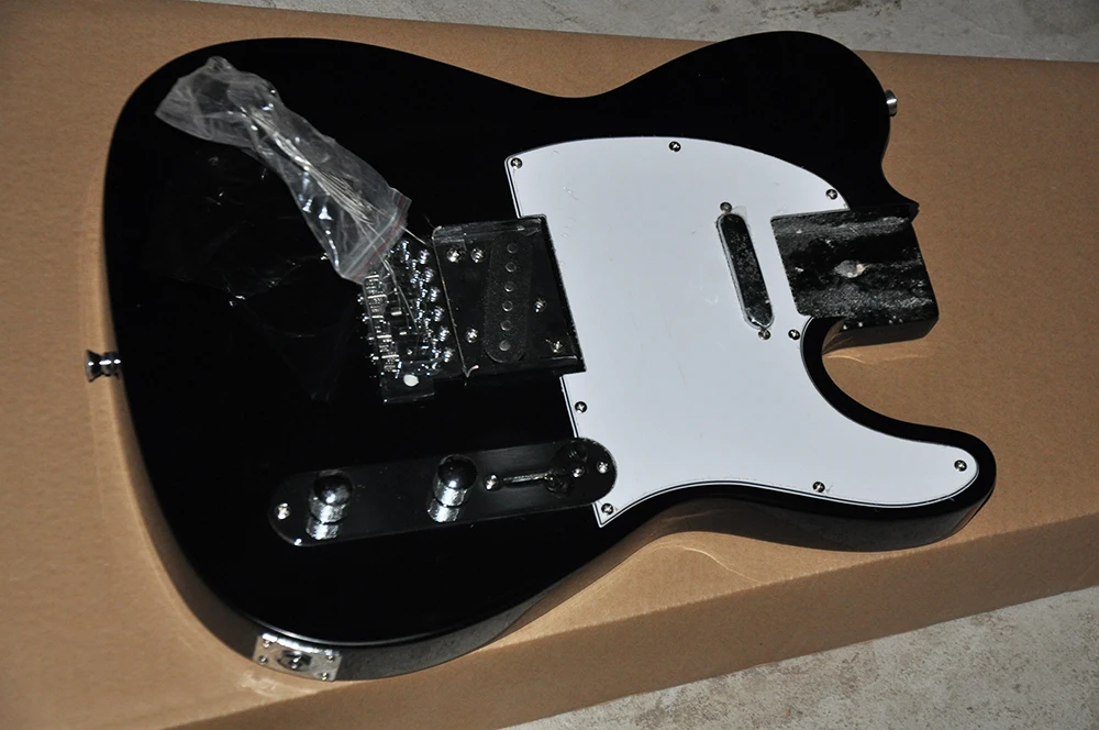 

Factory Custom Black Basswood Electric Guitar Body,White Pickguard,Chrome Hardwares,offering customized services