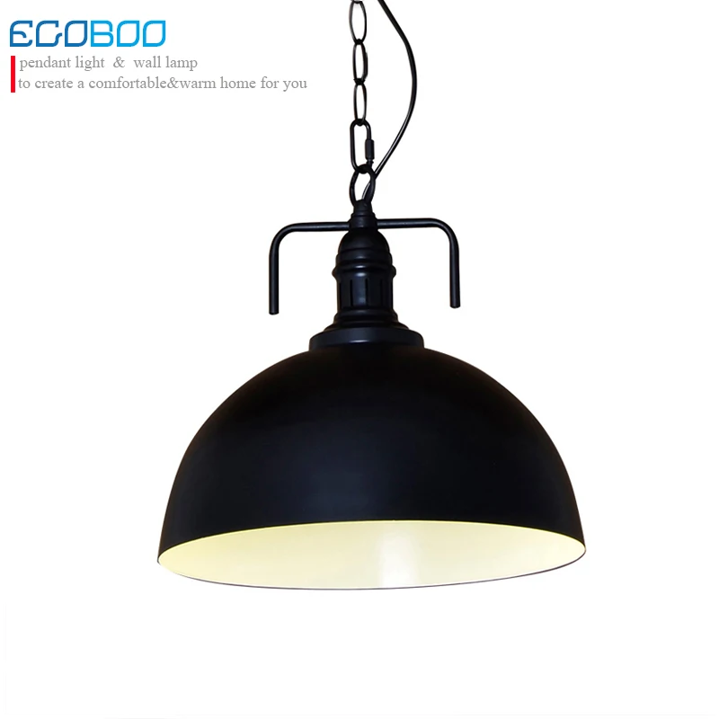 EGOBOO Industrial Style Retro Pendant Lights Vintage Pendant Lamp Hanging Lamp with E27 Led Bulb Dinning Room Kitchen/ Bar