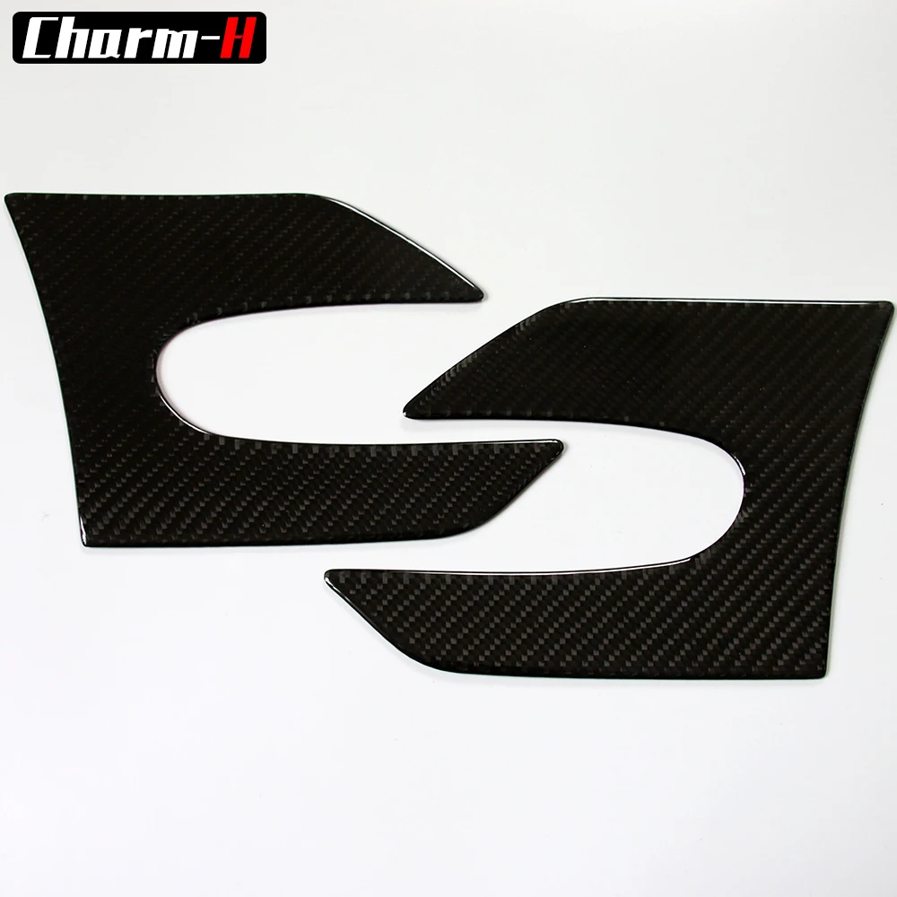 Genuine Carbon Fibre Car Side Wing Scuttle Styling Sticker left and right for Mini Cooper F55 F56 