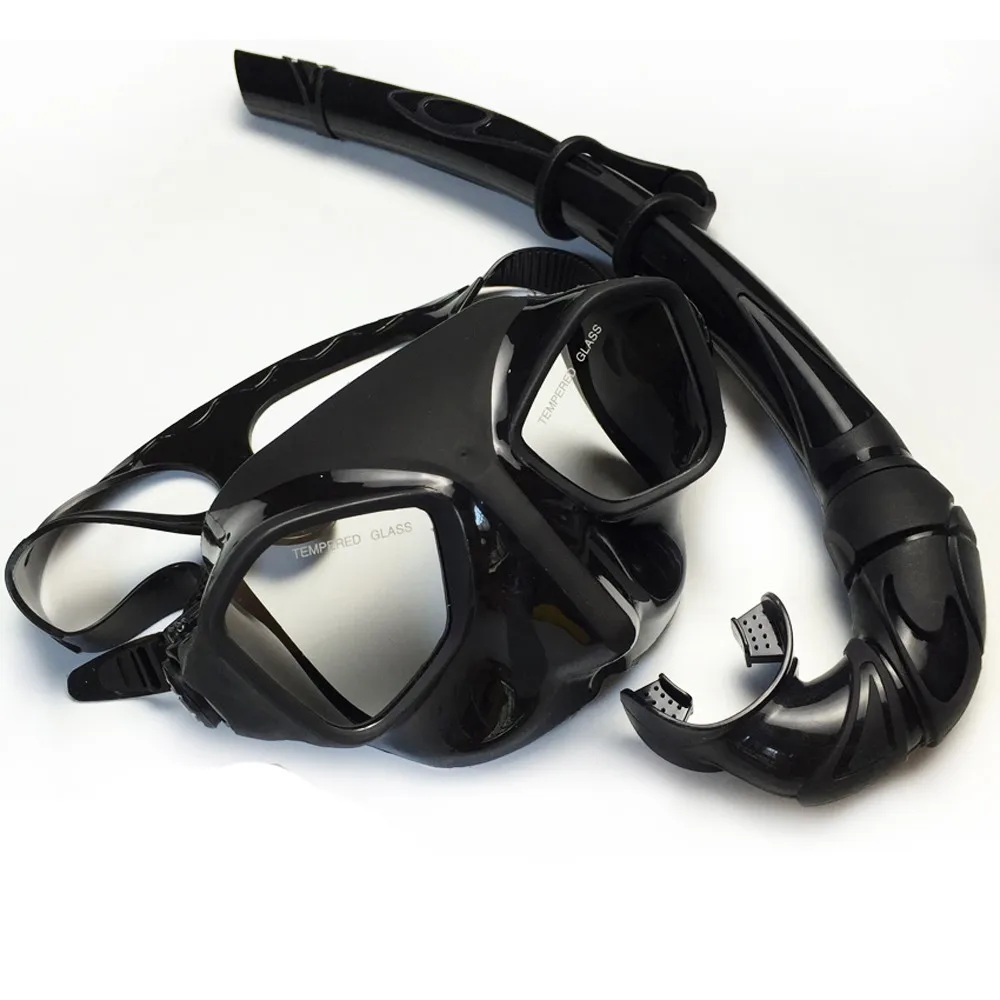 Очень низкий объем фридайвинга маска и подводной охоты трубка Безрамное Дайвинг маска в сложенном виде силиконовая трубка комплект Топ