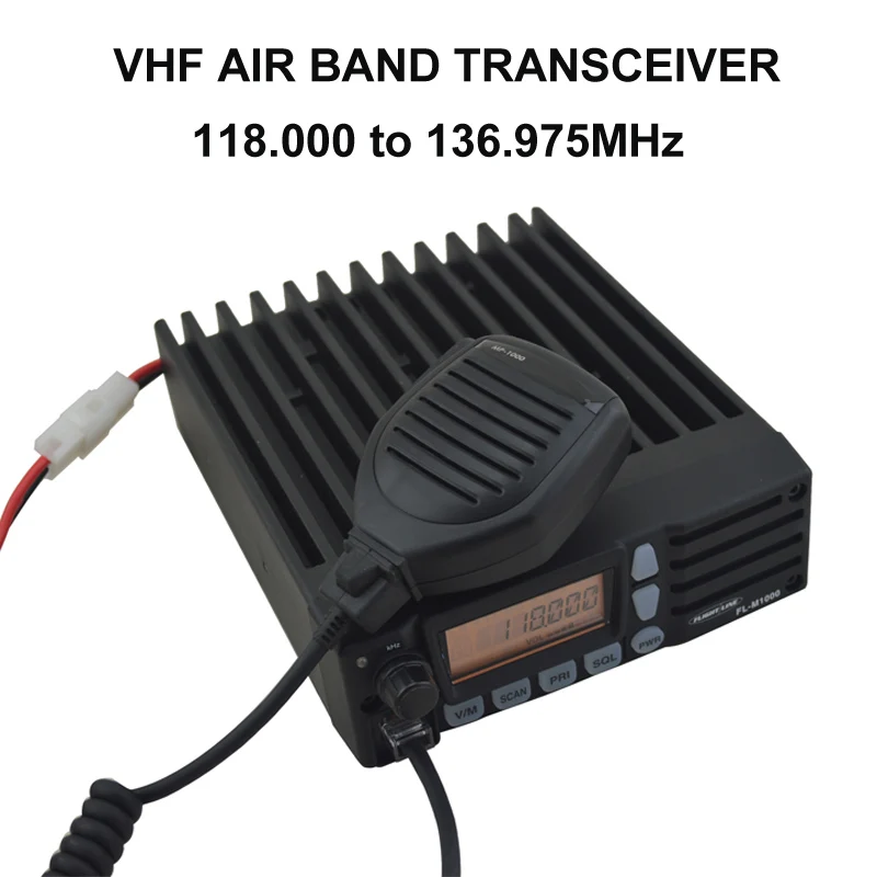 

118.000-136.975MHz VHF AIR BAND MOBILE TRANSCEIVER Vehicle Car Two-way Radio walkie talkie FL-M1000A