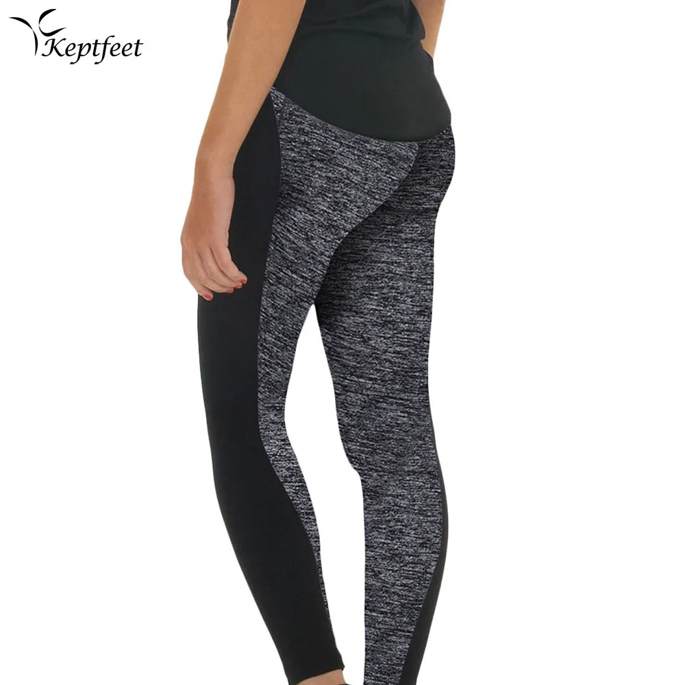 Buy Black and Gray Patchwork Women Yoga Pants Fitness