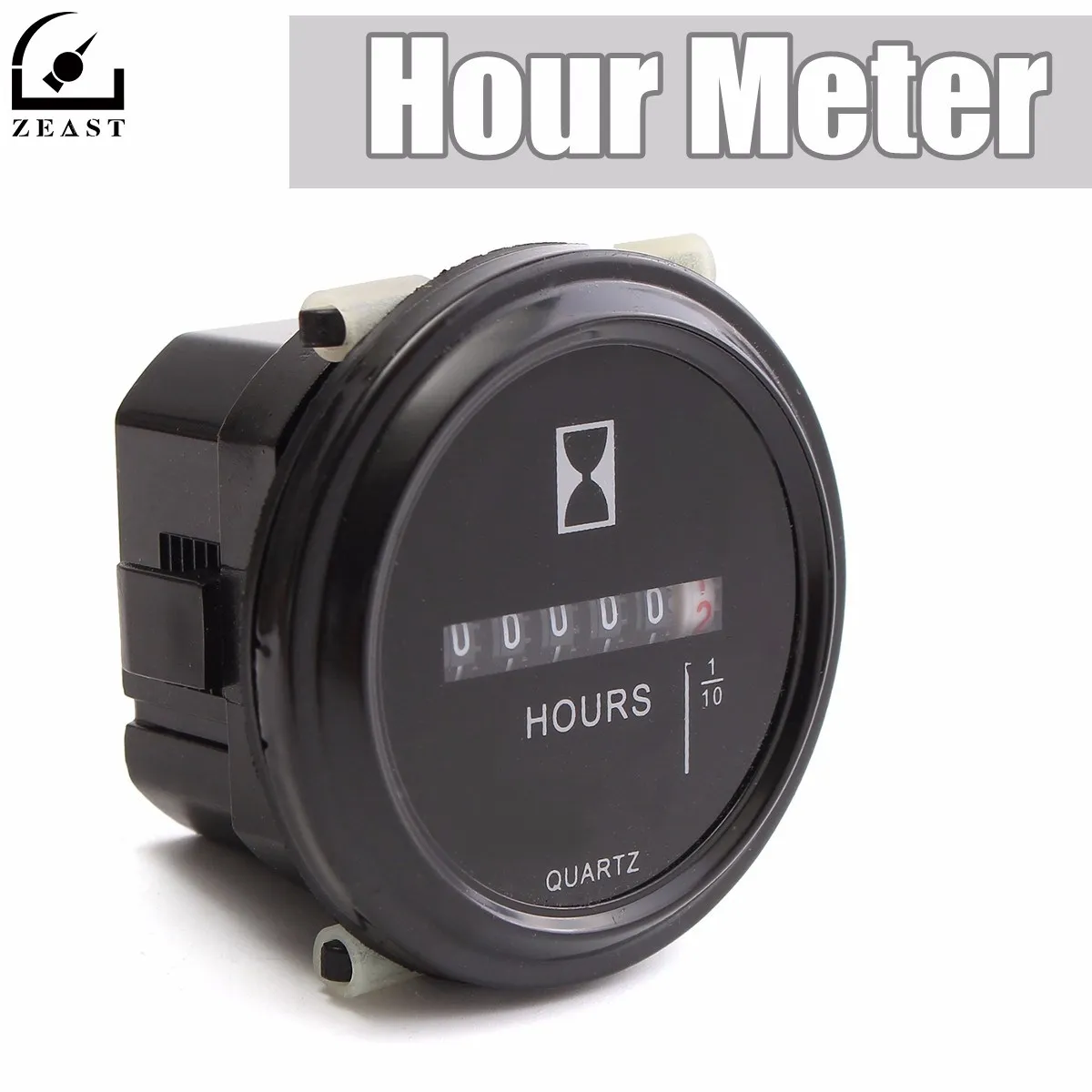 

Timer 2" Round Quartz Hour Meter for Cart Marine Boat Tractor Generator Engine 6-80V