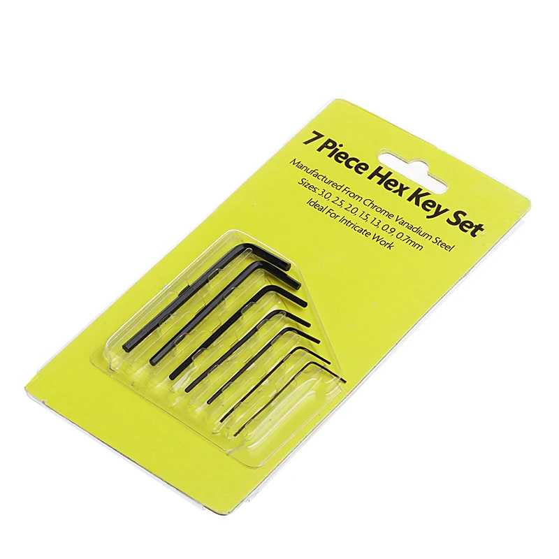 7Pcs/set 0.7mm-3mm Mini Hexagon Hex Allen Key Set Wrench Screwdriver Tool Kit 7Pcs/set 0.7mm-3mm Mini Hexagon Hex Allen Key Set Wrench Screwdriver Tool Kit