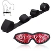 DOMI 2pcs/set Handcuff Wrist & Ankle Cuffs,Eyeshade Soft Sex Flirt Toy Kit Intimate Sexual Assistance Adult Games ► Photo 1/6