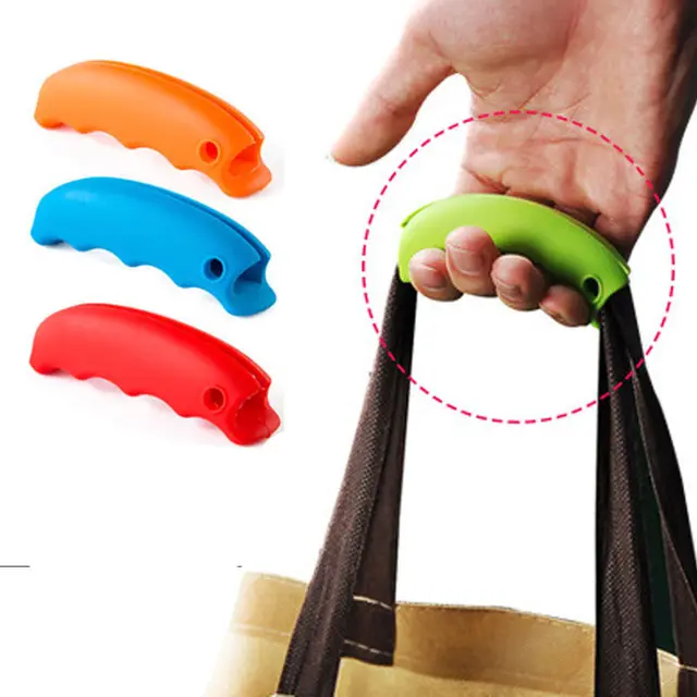 Portable Silicone Mention Dish For Ping Bag To Protect Hands Portable Silicone Mention Dish For Ping Bag To Protect Hands Trip Grocery Holder Handle Carrier