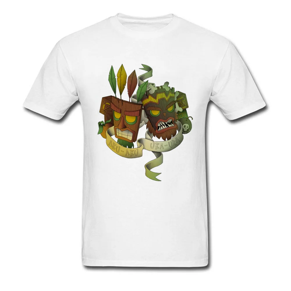 aku uka brothers 7215 Top T-shirts Short Sleeve Casual Newest Mens NEW YEAR DAY Tops & Tees Casual Tee-Shirts O Neck Pure Cotton aku uka brothers 7215 white