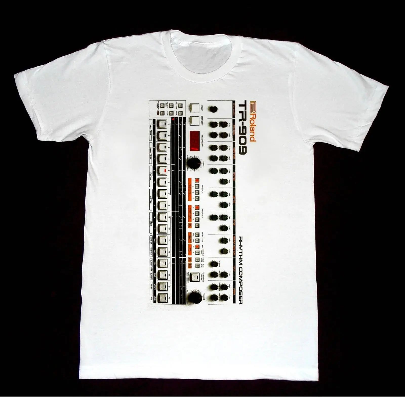 Roland 909 барабанная машина-футболка винтажная Moog Synthesizer Korg Arp Mod футболка мужская