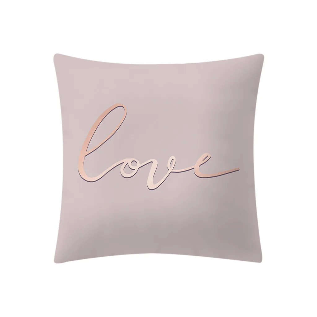 Quneed 45*45 см декоративная наволочка розовое золото, розовый стильная простота квадратная наволочка для дома подушки Чехлы для дивана - Цвет: H