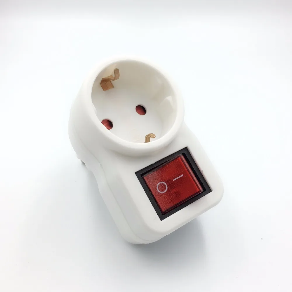 

1PCS European conversion plug German conversion socket With independent switch