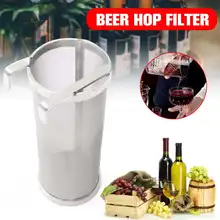 304 Stainless Steel Homebrew Beer Brew Hop Spiders Mesh Filter 400 Micron Filtering for Brew Kettle 100x255mm Bar Accessories